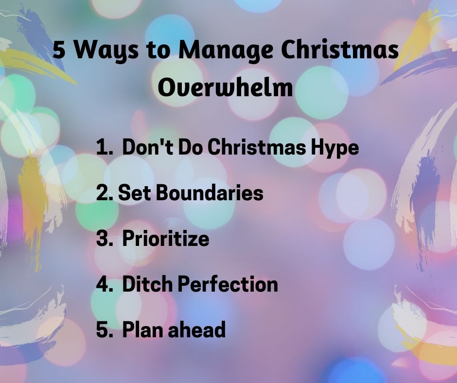 Create a Stress-Free Life, reduce overwhelm, book an adventure session now, manage christmas overwhelm